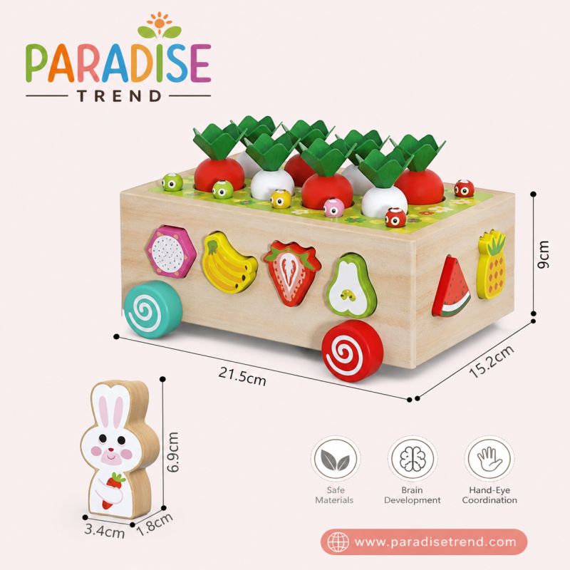 Wooden Shape Sorting & Learning Box for Kids image 3